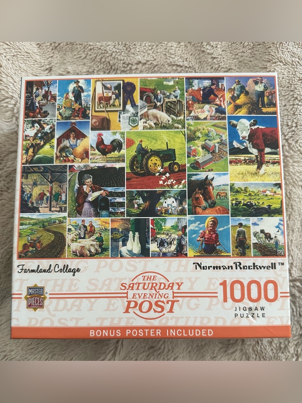 Norman Rockwell Farmland Collage 1000 Piece Jigsaw Puzzle